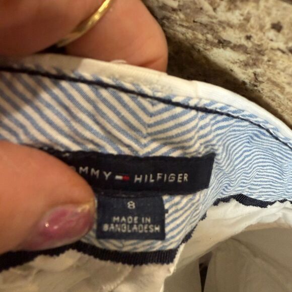 Tommy Hilfiger White Bermuda Shorts Classic Tailored Style - Picture 11 of 13